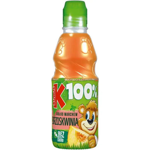 Gemüse - Frucht - Saft Karotte - Pfirsich - Apfel - Brzoskwinia Jabłko Marchew (zzgl. 0,25€ Pfand) 300ml - Kubus - Polskashop24
