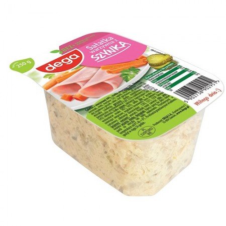 Gemüsesalat mit Schinken Sałatka z szynką 250g - Dega - Polskashop24