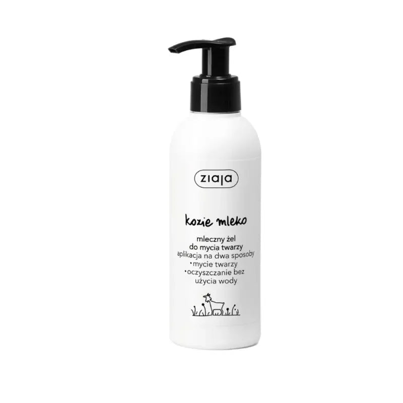 Gesichtsreinigungsgel Ziegenmilch - Mleczny żel do mycia twarzy Kozie Mleko 200ml - Ziaja - Polskashop24