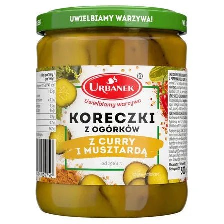 Gewürzgurken mit Curry und Senf Koreczki 500g - Urbanek - Polskashop24