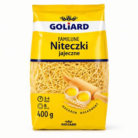 Goliard Fadennudeln Niteczki Familijne 400 g – Polnische Suppennudeln - Polskashop24