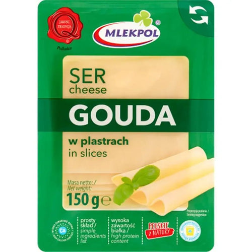 Gouda Käse Scheiben Ser Gouda 150g - Mlekpol - Polskashop24