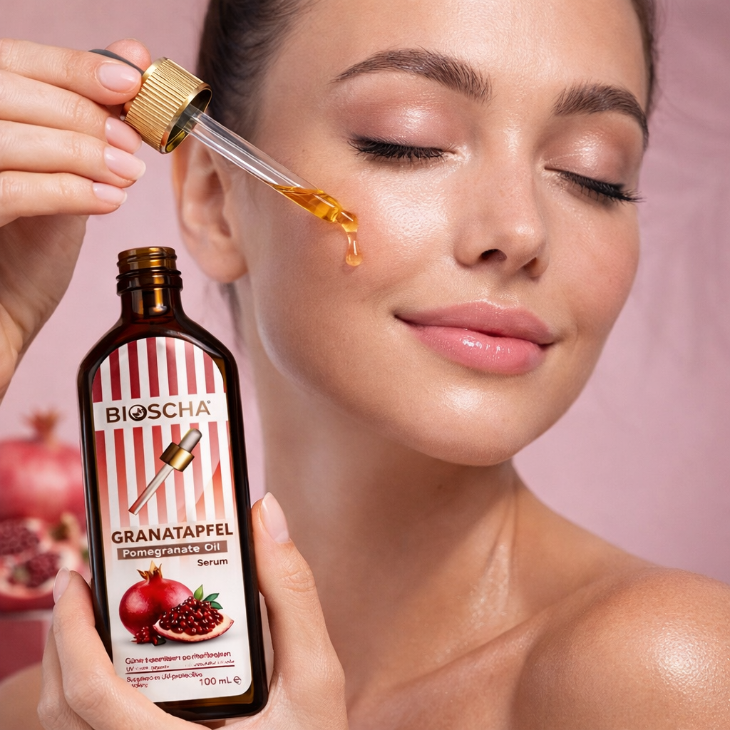 Granatapfel Öl Serum von Bioscha auf – für strahlende und gepflegte Haut