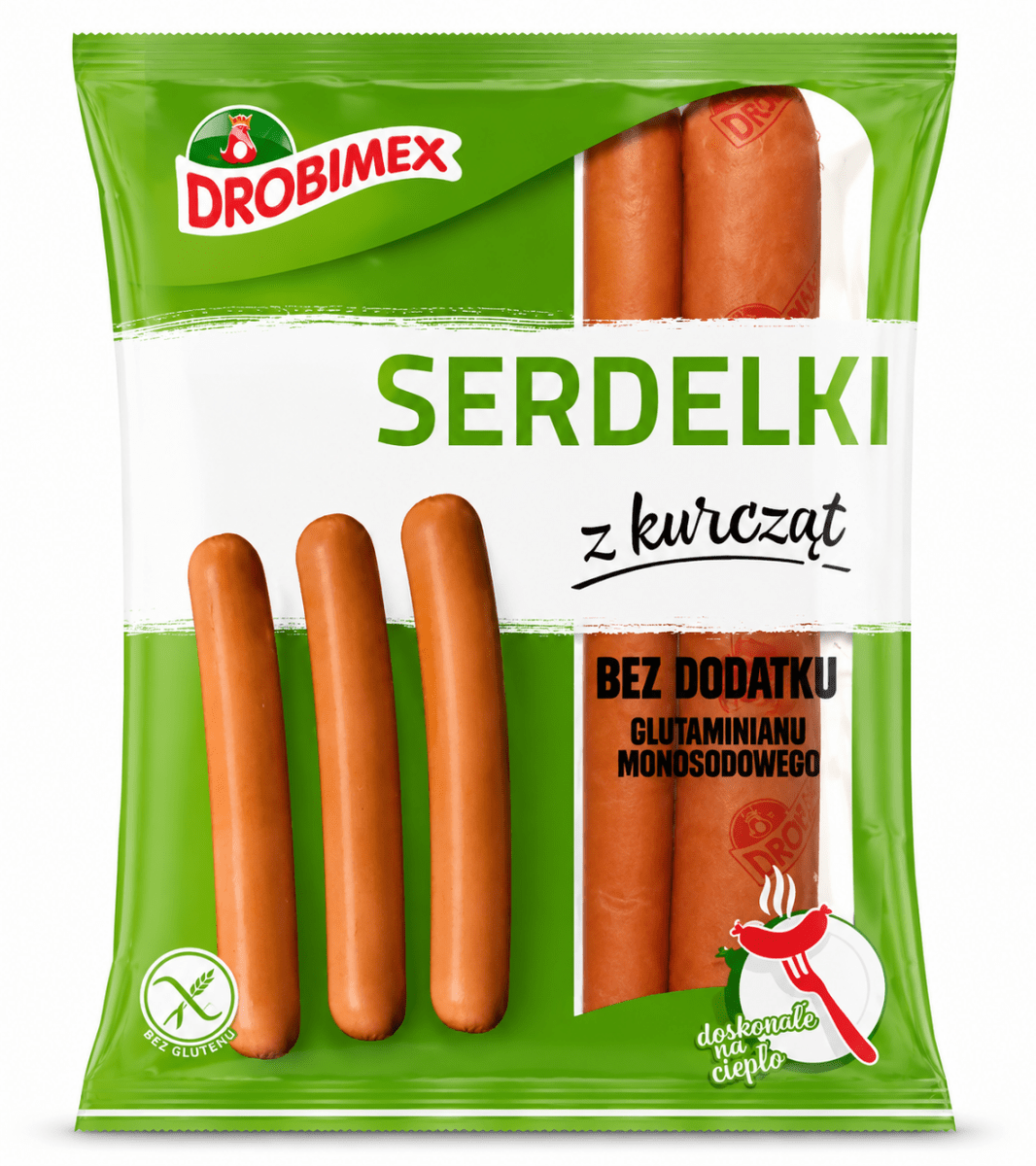 Hähnchen-Würstchen Serdelki z kurczą 285g - Drobimex - Polskashop24
