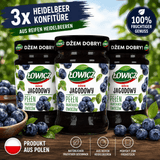 Heidelbeeren-Konfitüre Dżem Jagodowy 3x280g - Łowicz | 3er Bundle - Polskashop24