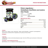 Produktinformationen: Nährwerte, Zutaten, Allergene, Hersteller – Dżem Jagodowy – Heidelbeer-Konfitüre von Łowicz (3er-Pack)