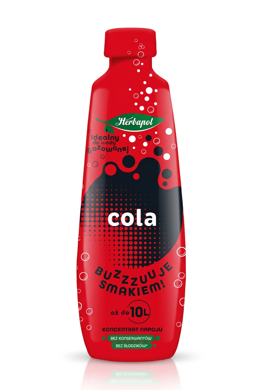 Herbapol Cola-Konzentrat 405 ml – polnischer Cola-Sirup für Sprudelwasser