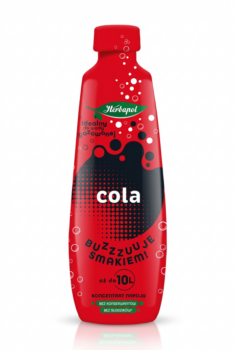 Herbapol Cola-Konzentrat 405 ml – polnischer Cola-Sirup für Sprudelwasser