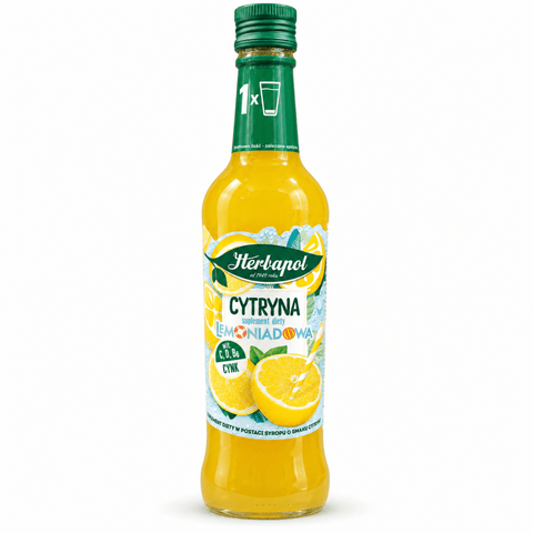 Herbapol Cytryna Lemoniadowa – Zitronen-Sirup mit Vitamin C, D, B6 & Zink – 420 ml - Polskashop24