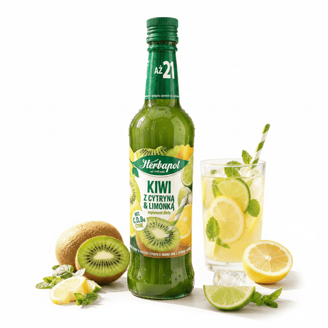 Herbapol Kiwi mit Zitrone & Limette Sirup – 420 ml - Polskashop24