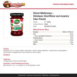 Produktinformationen: Nährwerte, Zutaten, Allergene, Hersteller – Dżem Malinowy – Himbeer-Konfitüre von Łowicz (3er-Pack)