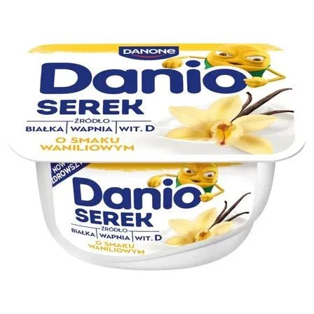 Homogenisierter Quark mit Vanillegeschmack - Serek homogenizowany o smaku waniliowym 130g - Danio - Polskashop24