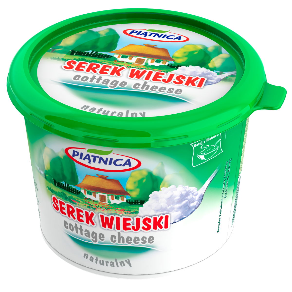 Hüttenkäse Natur Serek Wiejski Naturalny 500g - Piątnica - Polskashop24