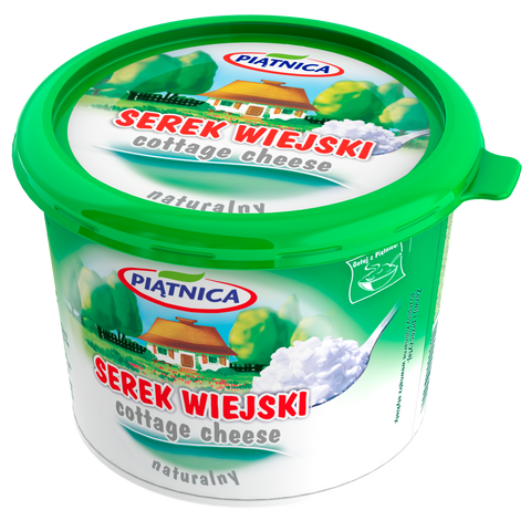 Hüttenkäse Natur Serek Wiejski Naturalny 500g - Piątnica - Polskashop24