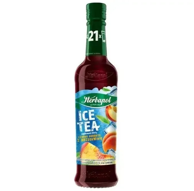 Ice Tea Pfirsich - Sirup - Syrop Ice Tea Brzoskwinia 420ml - Herbapol - Polskashop24