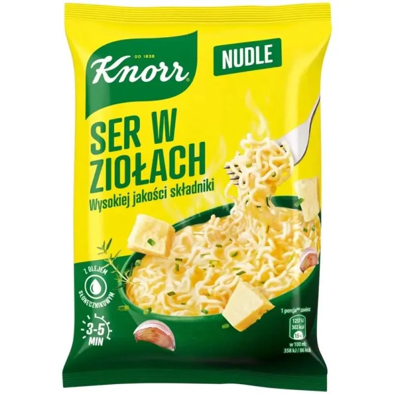 Instant - Nudeln Käse Kräuter Ser w Ziołach 61g - Knorr - Polskashop24