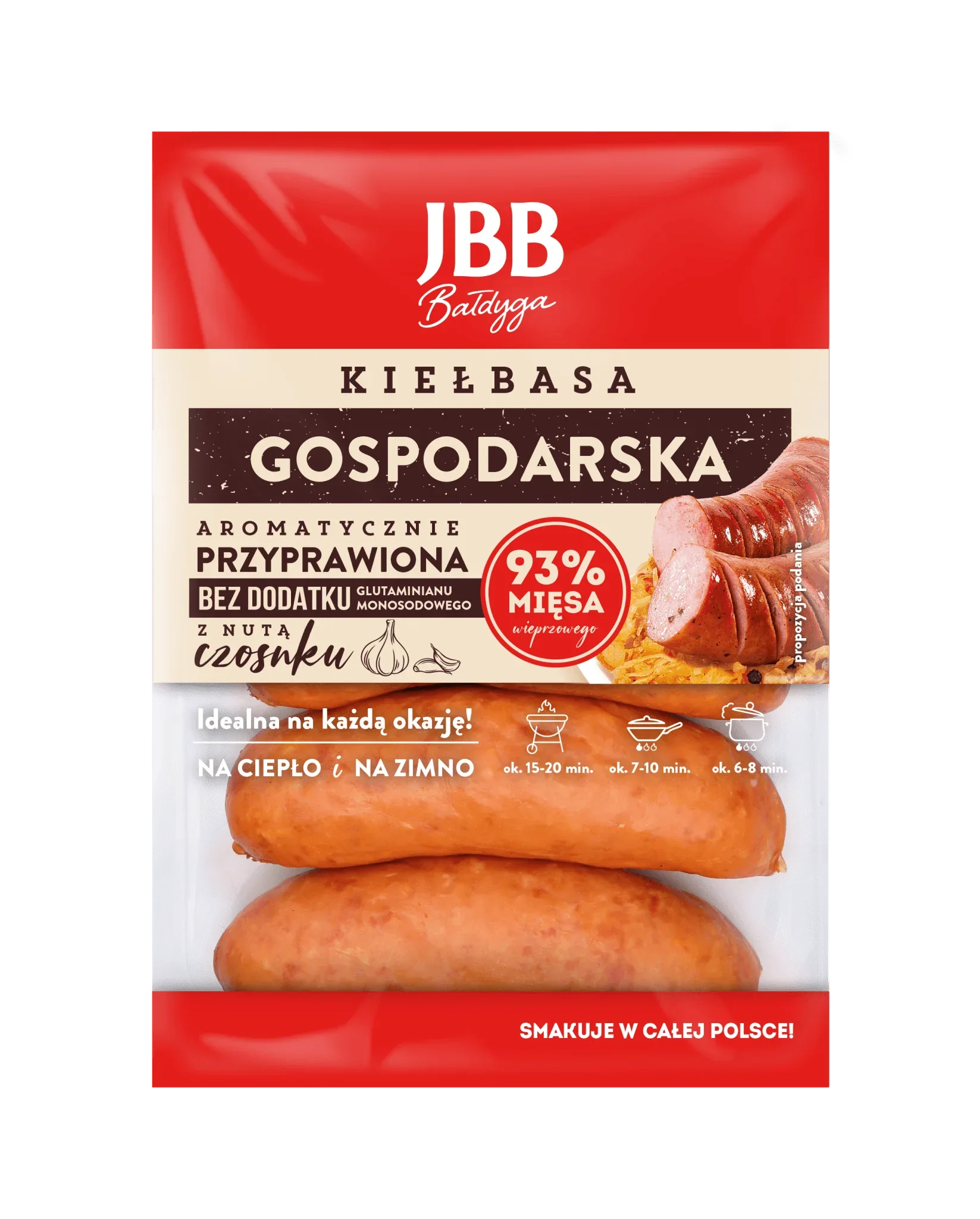 JBB Kiełbasa Gospodarska Krótka - Polnische Hauswurst ca. 600g - Polskashop24.de - Online Supermarkt mit Lebensmittel aus Polen
