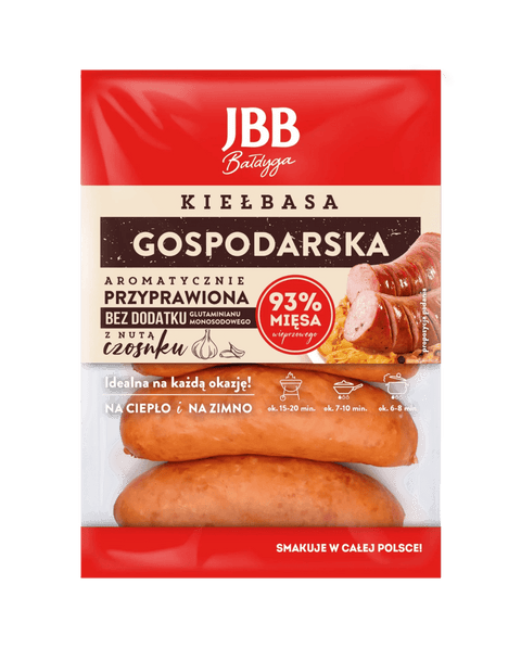 JBB Kiełbasa Gospodarska Krótka - Polnische Hauswurst ca. 600g - Polskashop24