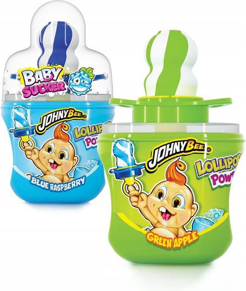 Johny Bee Baby Sucker Schnuller-Lolli mit Brausepulver 32 g – Polnische Kinder-Süßigkeit - Polskashop24