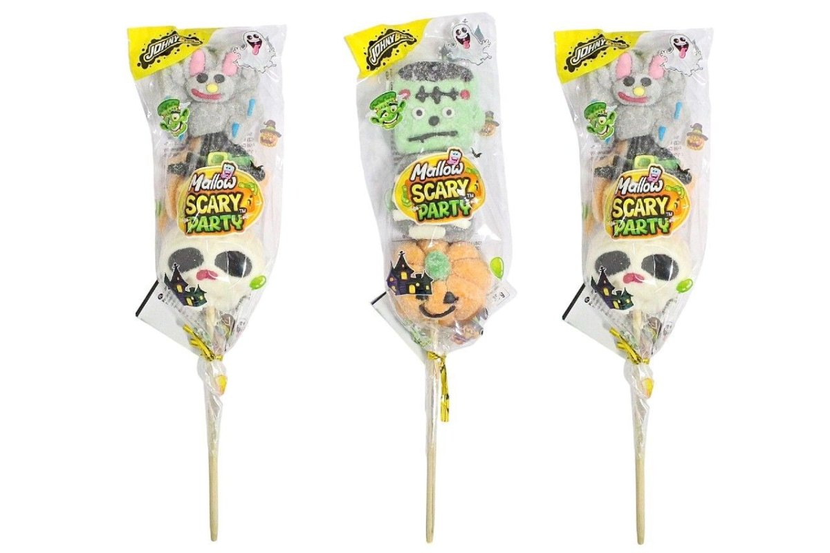 Johny Bee Scary Party Marshmallow-Pop mit Kaugummi 35 g – Polnische Kinder-Süßigkeit - Polskashop24