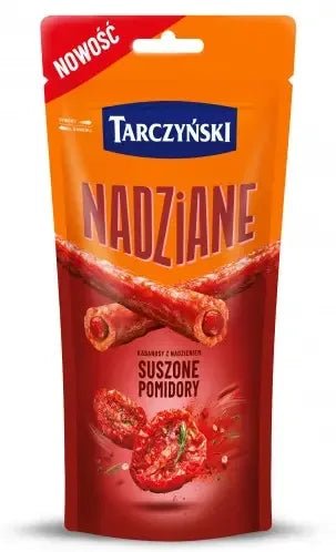 Kabanosy Susz. Pomidorami - Cabanossi m. getrockneter Tomatenfüllung 95g - Tarczyński - Polskashop24
