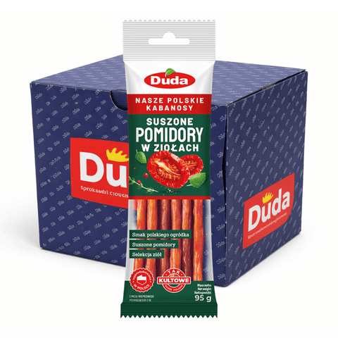 Kabanosy Tomate Basilikum 12er Karton 1140g - DUDA - Polskashop24