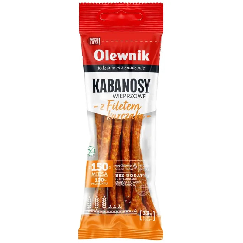 Olewnik Kabanosy wieprzowe z filetem z kurczaka 105g