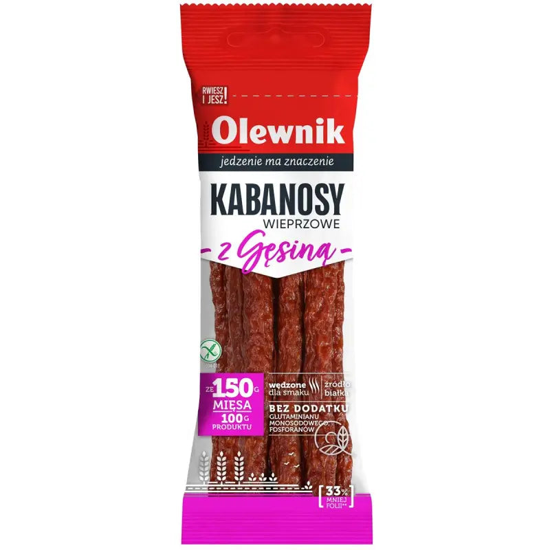 Olewnik Kabanosy z gęsiną 105g - Kabanos mit Gans