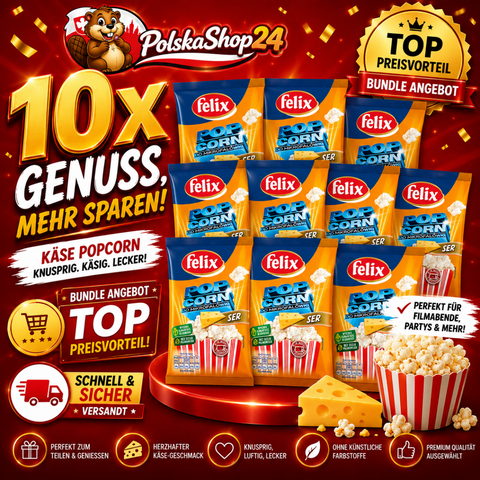 Käse Popcorn Ser 10x90g - Felix - Polskashop24
