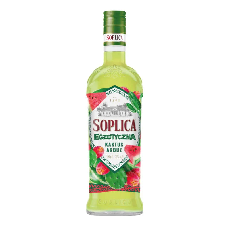 Kaktus Wassermelone Likör - Egzotyczna Kaktus Arbuz 500ml 21% Vol. - Soplica - Polskashop24
