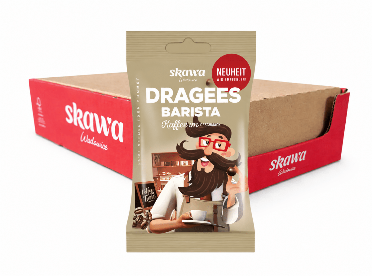 Kartonware: Skawa Draże Baristy Kawowe - Kaffeebarista Dragees 70g, 20 Stück - Polskashop24