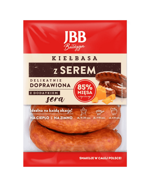 Käsewurst Kielbasa z Serem 550g - JBB - Polskashop24