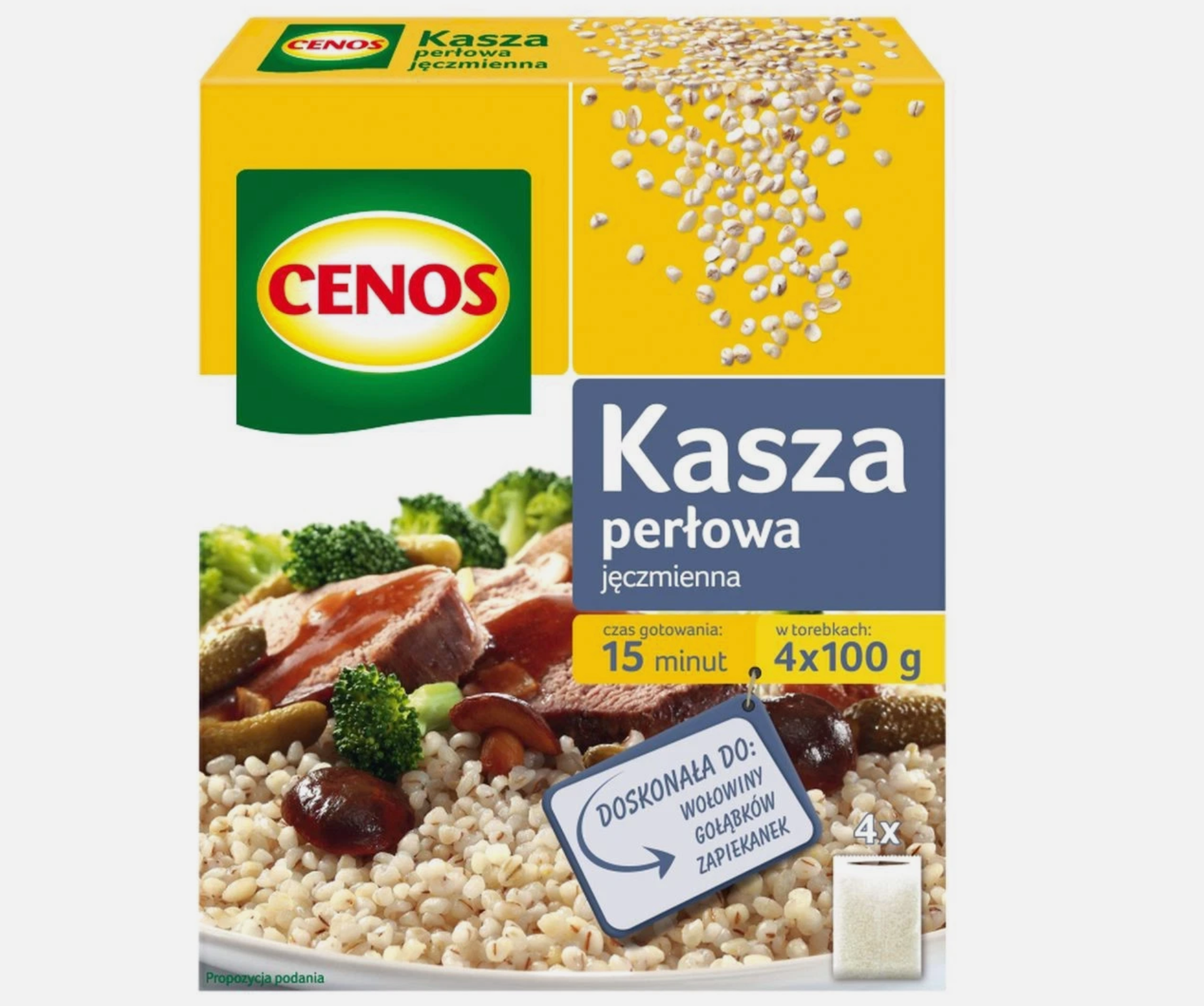 Perlgraupen Kasza Jęczmienna Perłowa 4x100g - Polnische Gerstengraupen in Portionsbeuteln