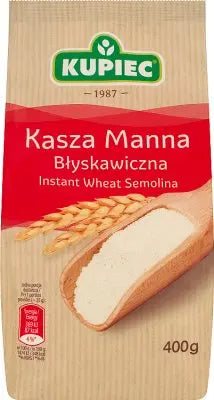 Kupiec Grießbrei Instant Kasza Manna Blyskawiczna 400g - Polnischer Instant-Grieß aus Weizen