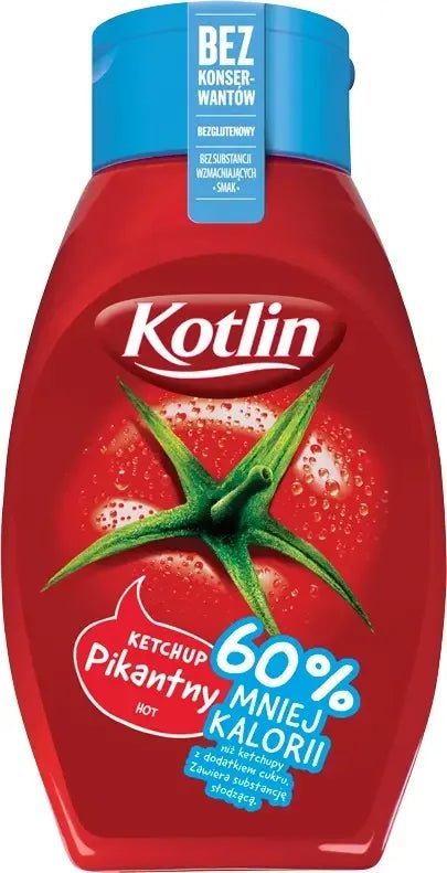 Ketchup mild Łagodny 60% weniger Kalorien 420g - Kotlin - Polskashop24