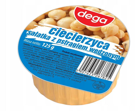 Kichererbsen - Salat mit geräucherter Forelle - Sałatka Ciecierzyca z Pstrągiem Wędzonym 125g - Dega - Polskashop24