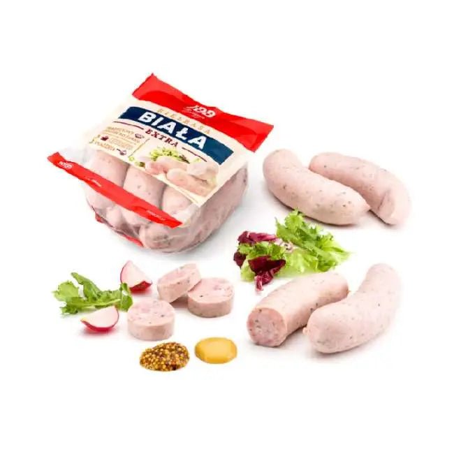 Kiełbasa Biała Extra - Weiße Grillwurst JBB ca 430g - Polskashop24.de - Online Supermarkt mit Lebensmittel aus Polen