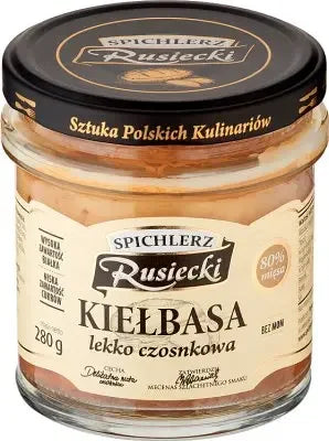 Spichlerz Rusiecki Kielbasa Czosnkowa Knoblauchwurst 280g - traditionelle polnische Knoblauchwurst im Glas