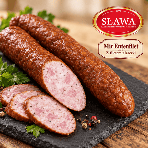 Kiełbasa z filetem z kaczki – Putenwurst mit Entenfilet 270g – Sława - Polskashop24