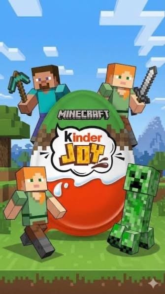 Kinder Joy Minecraft – Überraschungsei mit Spielzeug (Limited Edition) - Polskashop24