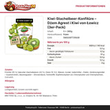 Produktinformationen: Nährwerte, Zutaten, Allergene, Hersteller – Kiwi-Stachelbeer-Konfitüre – Dżem Agrest i Kiwi von Łowicz (3er-Pack)