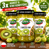 Kiwi Stachelbeere Konfitüre 3x280g - Łowicz | 3er Bundle - Polskashop24