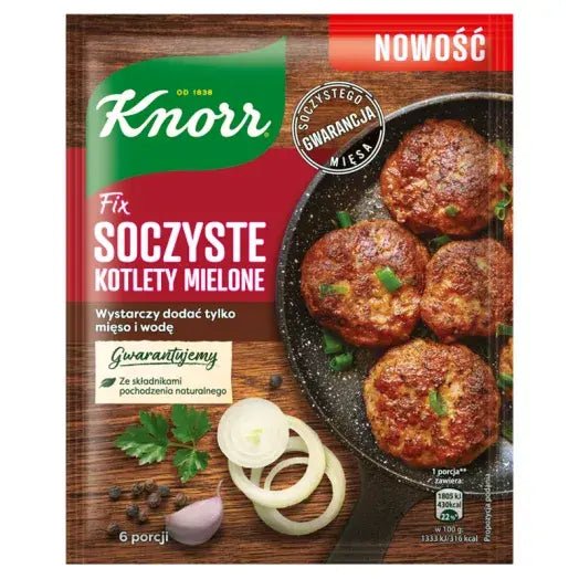 Knorr Fix Soczyste Kotlety Mielone - Saftige Hackfleischbällchen 70g kaufen - Polskashop24.de - Online Supermarkt mit Lebensmittel aus Polen