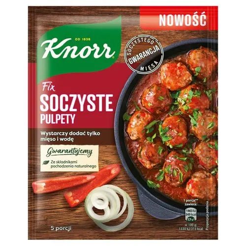 Knorr Fix Soczyste Pulpety - Gewürzmischung für Saftige Hackfleischbällchen 70g kaufen - Polskashop24.de - Online Supermarkt mit Lebensmittel aus Polen
