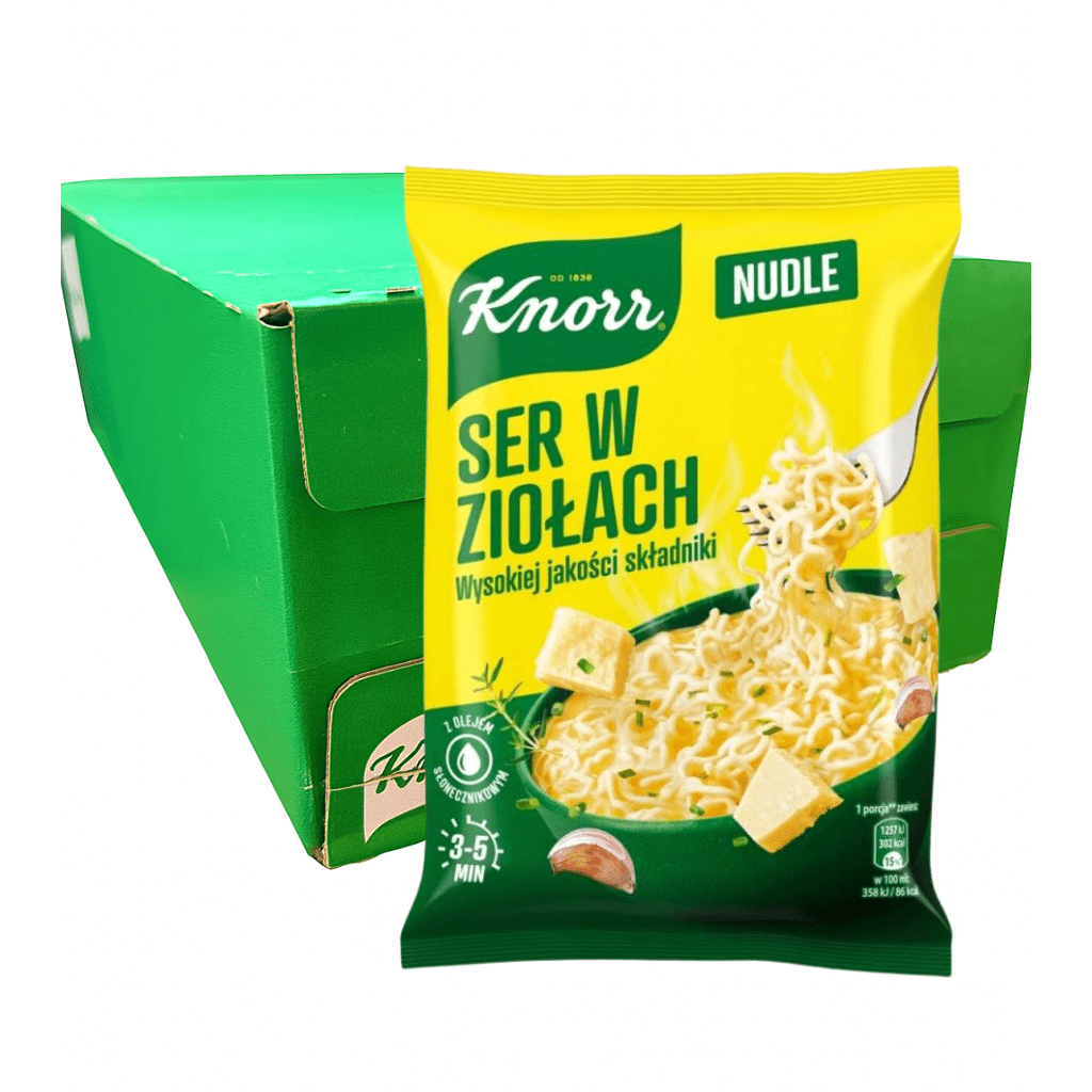 Knorr Nudle Käse mit Kräutern kaufen 22x61g - Ser w Ziolach - Instant - Nudeln Knorr - Polskashop24.de - Online Supermarkt mit Lebensmittel aus Polen