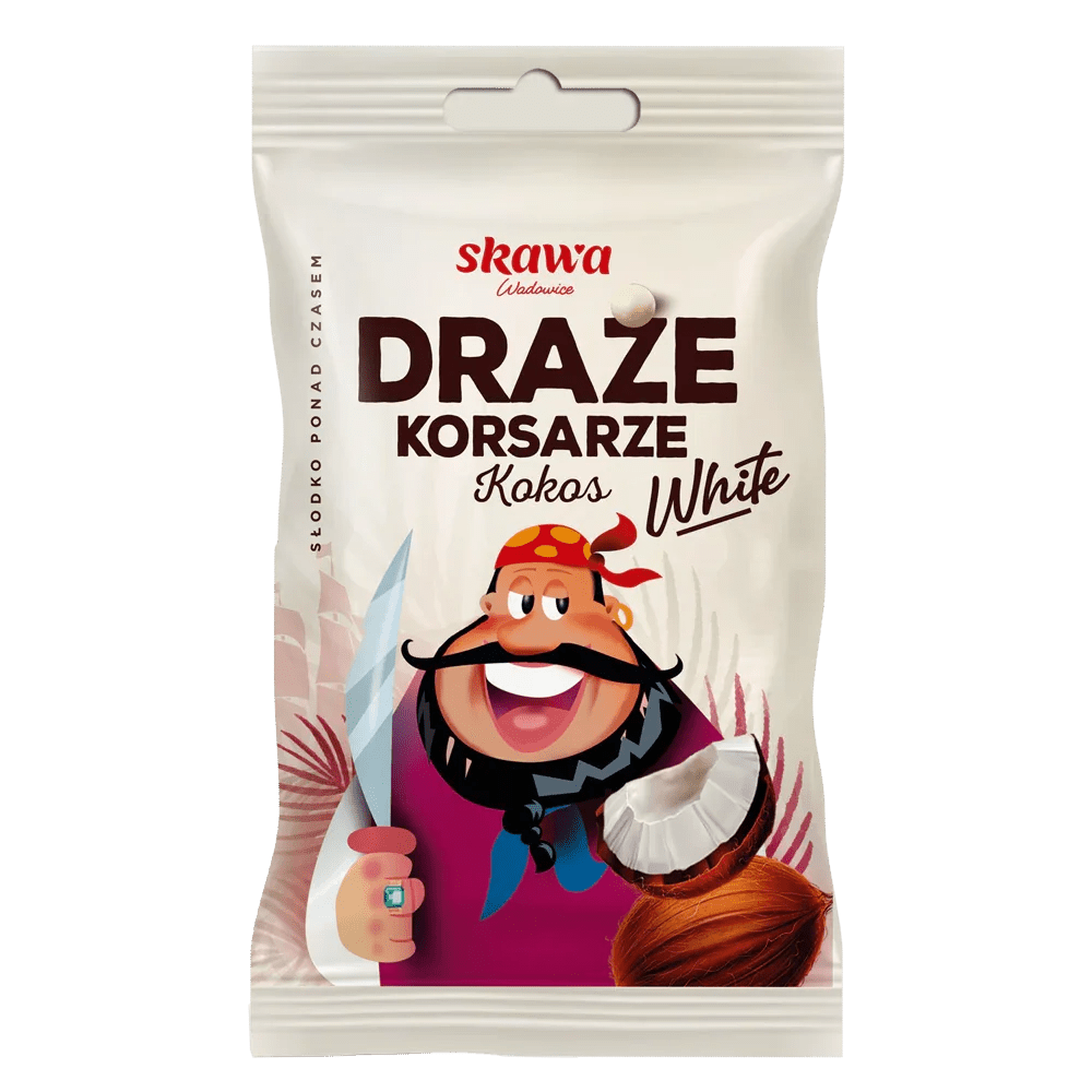 Kokos - Dragees Draże Kokosowe 70g - Skawa - Polskashop24
