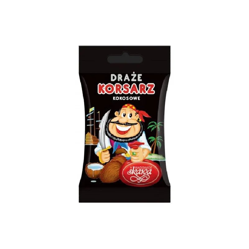 Kokos - Dragees Draże Kokosowe Korsarze 70g x 20 Stück Karton - Skawa - Polskashop24