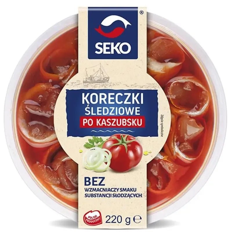 Koreczki sledziowe po kaszubsku - Heringsfilet im Öl 220g - Seko - Polskashop24