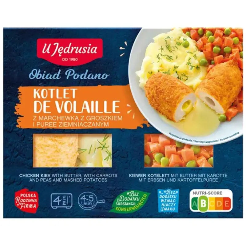 Kotlet de Volaille mit Gemüse und Püree 400g - U Jędrusia