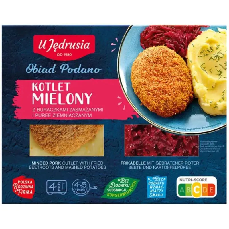 Kotlet mielony Hackfleischbulette mit Püree 400g - U Jędrusia